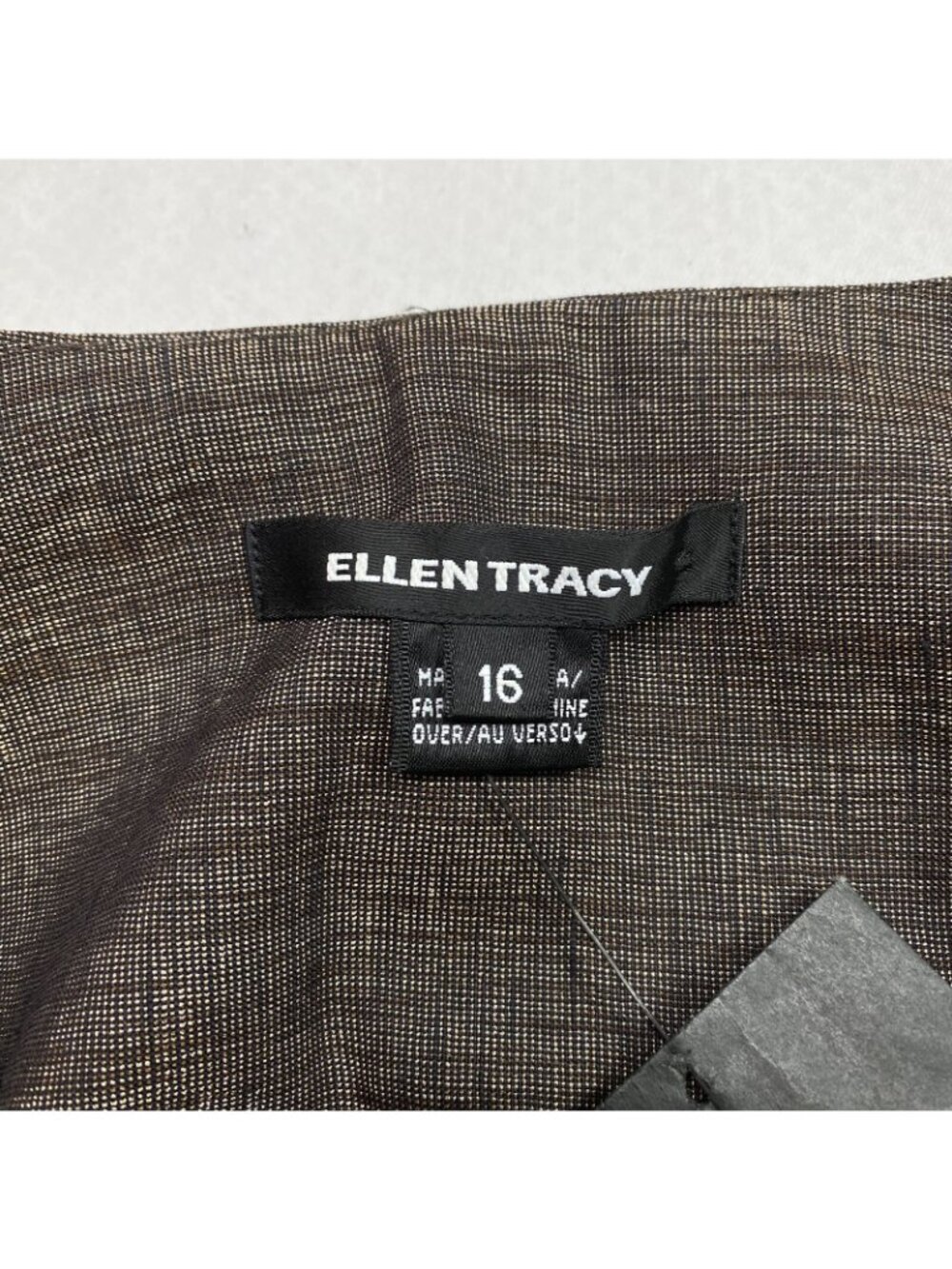Ellen Tracy Womens Blazer sz 16 Brown Beaded Old Money NEW nwt MSRP $498 - Picture 3 of 12